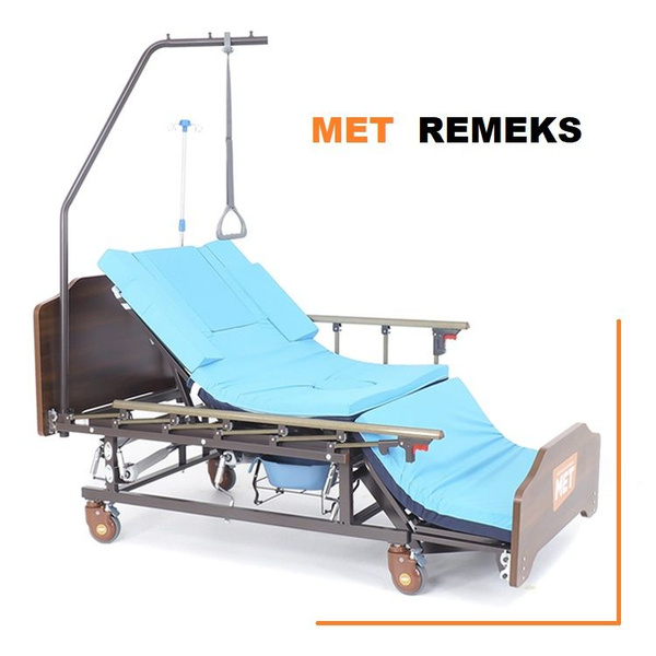 Медицинская кровать MET REMEKS с переворотом и туалетом, ЛЕВОЕ ...