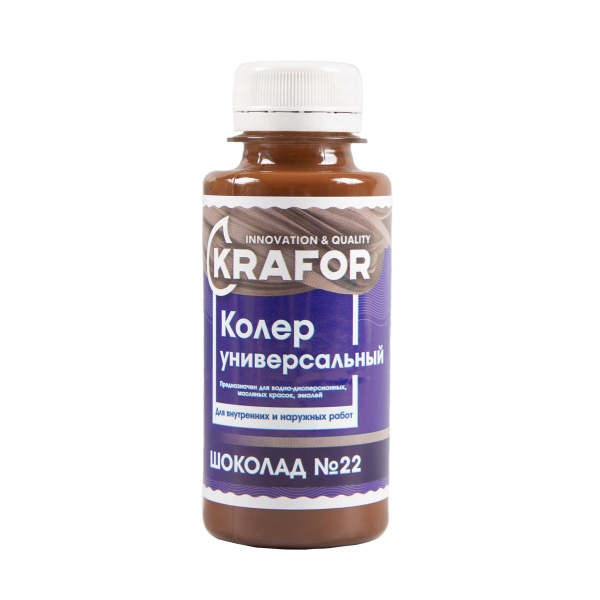 Колер универсальный Krafor №22, Шоколад, 100 мл, 1 шт купить на OZON по ...