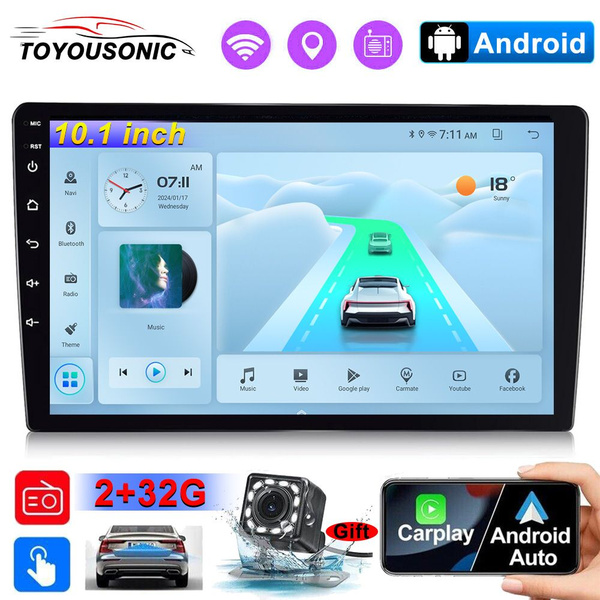 Автомагнитола 10.1 дюймов Андроид 2Gb+32Gb Bluetooth IPS экран Wi-fi ...