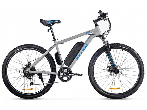 Электровелосипед Eltreco Intro Sport, год 2024, цвет Серебристый-Синий ...