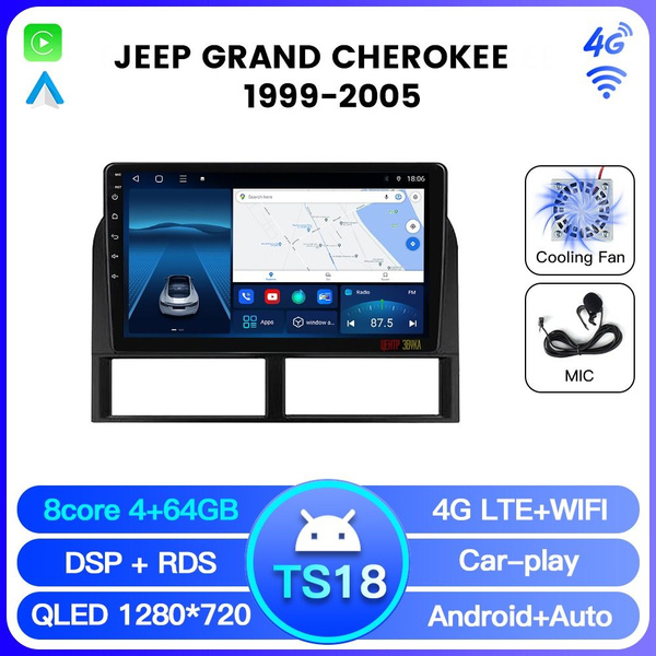 Магнитола Jeep Grand Cherokee II WJ 1998-2004, TS18 4/64ГБ, процессор 8 ...