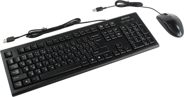 Набор клавиатура и мышь проводные A4Tech KR-8520D (477615), русская ...