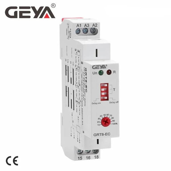 GEYA GRT8 EC 10A Двухфункциональное реле таймера Задержка включения или ...