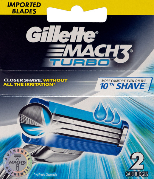 Сменные лезвия для бритья Gillette Mach 3 EuroPack (2 кассеты) - купить ...
