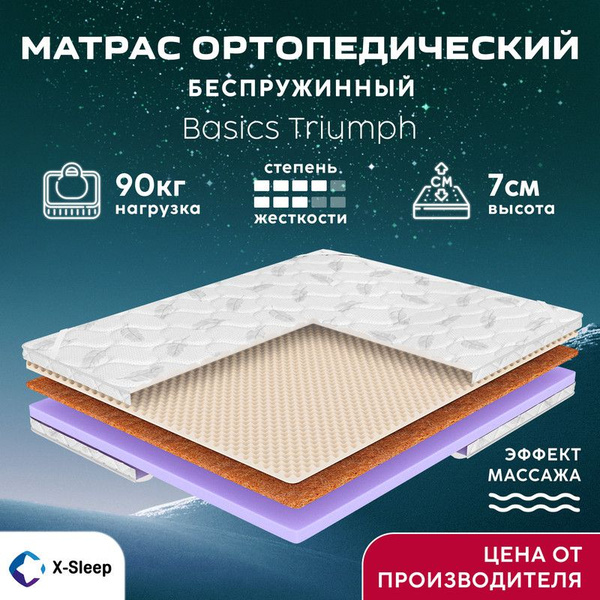 Матрас x sleep roll active беспружинный 160х200 см