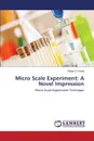 Micro Scale Experiment. A Novel Impression - Popat Shilpa S.