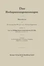 Uber Hochspannungsmessungen. Dissertation zur Erlangung der Wurde eines Doktor-Ingenieurs - William Bennett Kouwenhoven