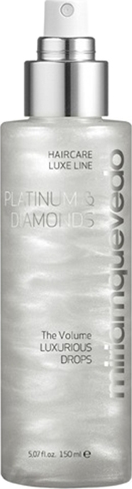 Бриллиантовый спрей-люкс для волос с платиной Miriam Quevedo Platinum & Diamonds The Volume Luxurious Drops 150 мл Бриллиантовый спрей-люкс для волос с платиной Miriam Quevedo Platinum & Diamonds The Volume Luxurious Drops 150 мл