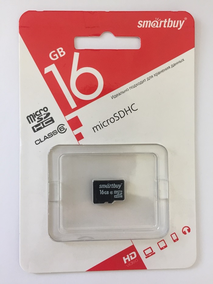 фото Карта памяти MicroSD 16GB Smart Buy Сlass 6 без адаптера Smartbuy