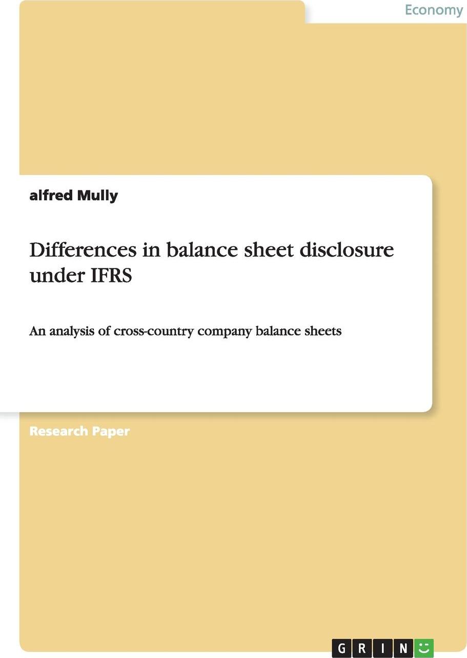 фото Differences in balance sheet disclosure under IFRS