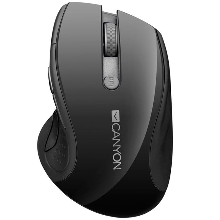 Характеристики Мышь беспроводная Canyon CNS-CMSW01B, черный, подробное ...