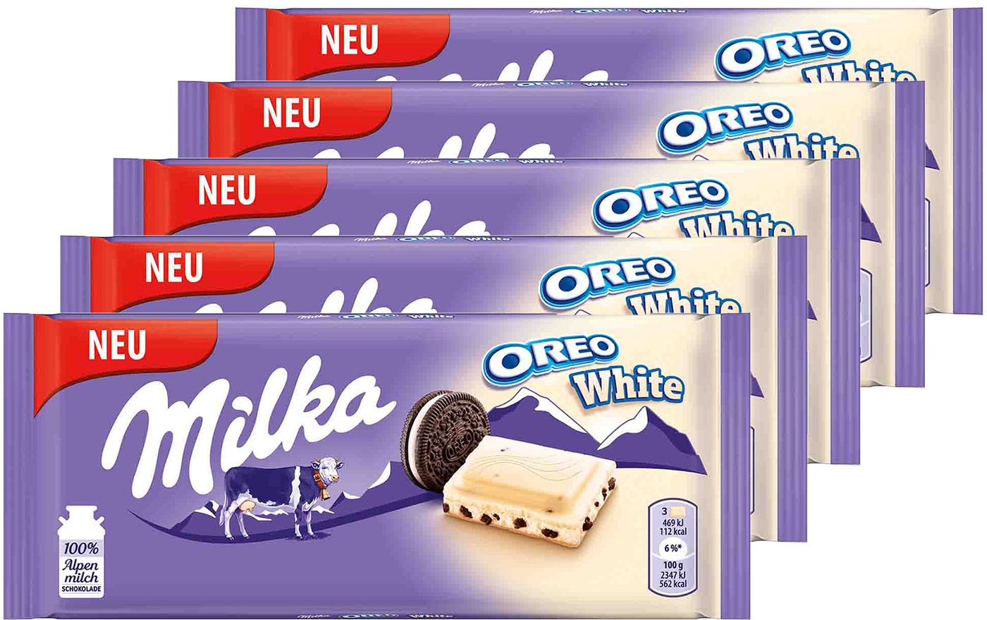 Шоколад Milka 100 г с печеньем Oreo белый шоколад