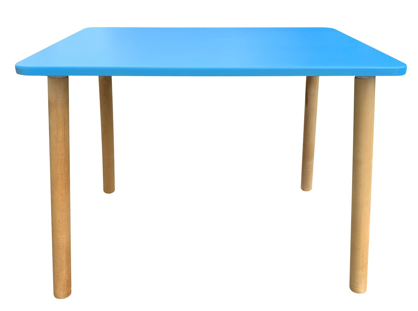 Стол с голубой столешницей