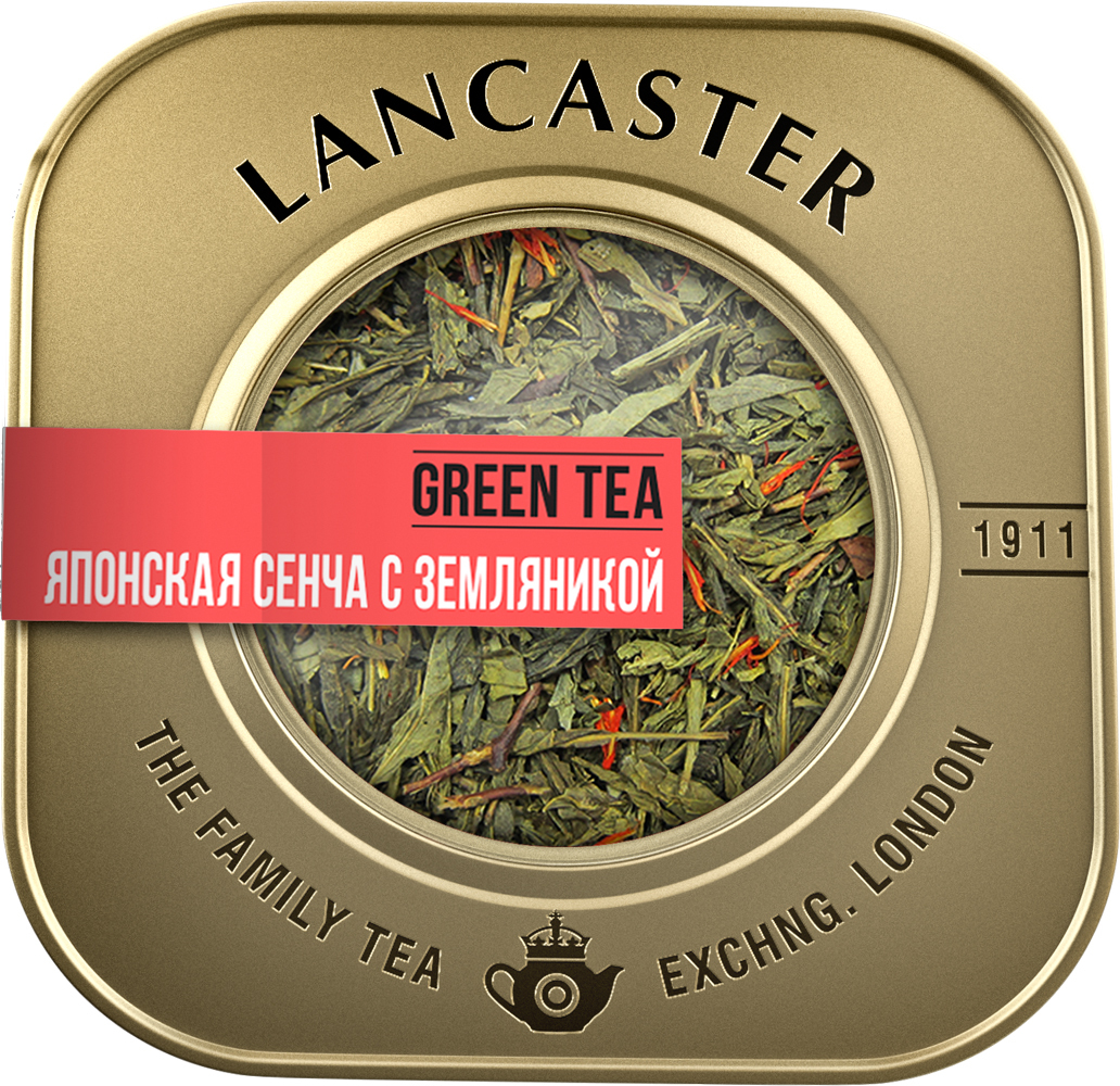 Чай Lancaster Японская сенча с земляникой зеленый листовой, 75 г ...