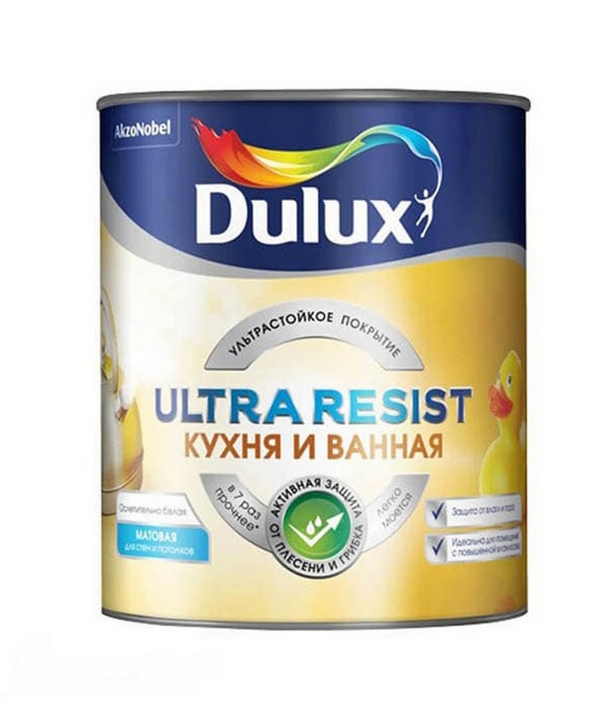 Краска DULUX Ultra Resist Резиновая, Водная, Матовое покрытие - купить ...