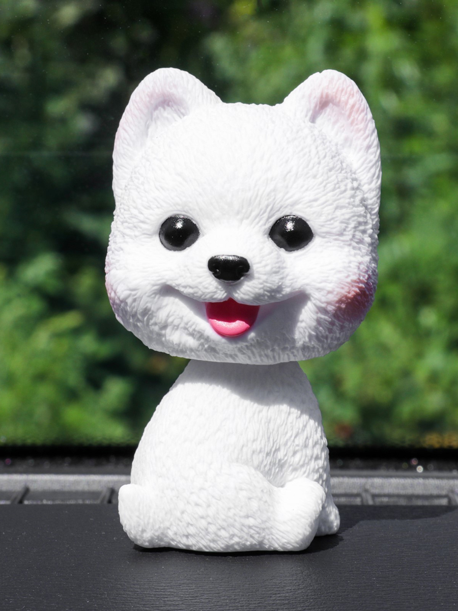 Игрушка на панель авто, собака, качающая головой, шпиц — купить в ...