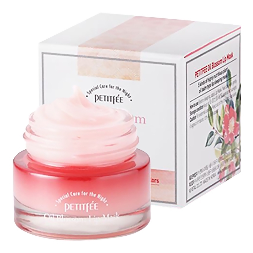 Blossom mask. Маска для губ Petitfee Oil Blossom Lip Mask. Ночная маска для губ с маслом камелии Petitfee Oil Blossom Lip Mask. Petitfee маска для губ масло камелии Oil Blossom Lip Mask (Camellia Seed Oil), 15 гр. Маска для губ Корея 15 мл.