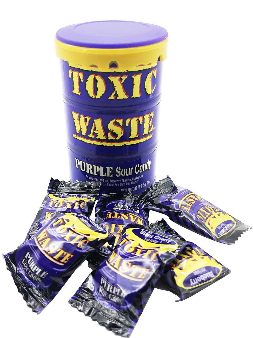 Конфеты Toxic waste Purple Sour Candy (фиолетовая) 42г 1/12