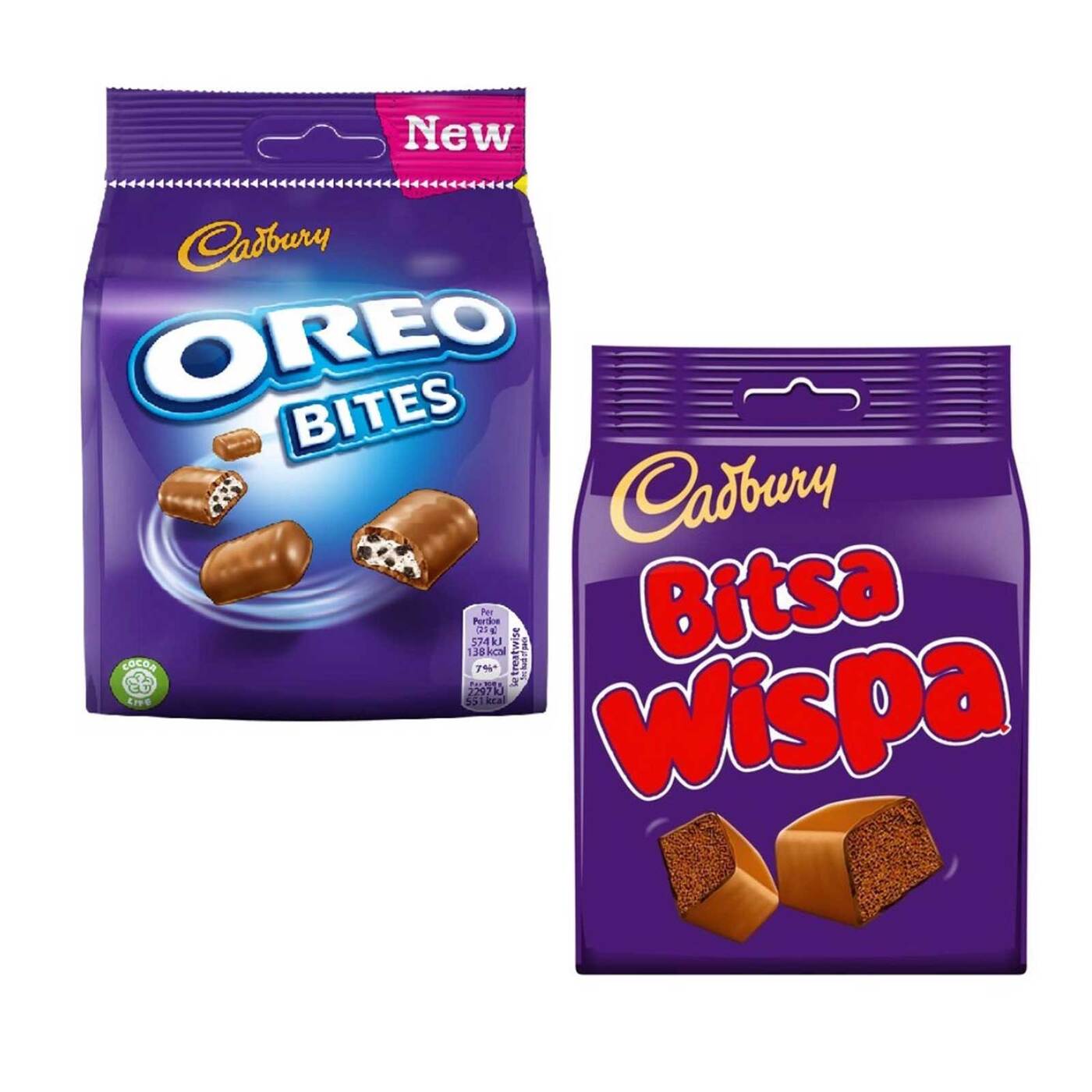 Шоколадные батончики Cadbury Bitsa Wispa, 95 г и Шоколадные батончики ...