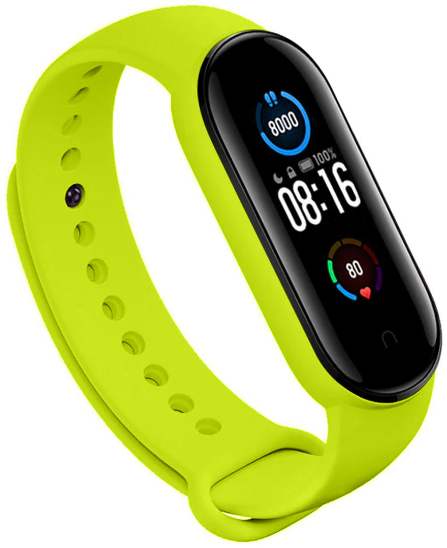 Силиконовый ремешок для фитнес браслета Xiaomi Mi Band 5 и Mi Band 6 ...