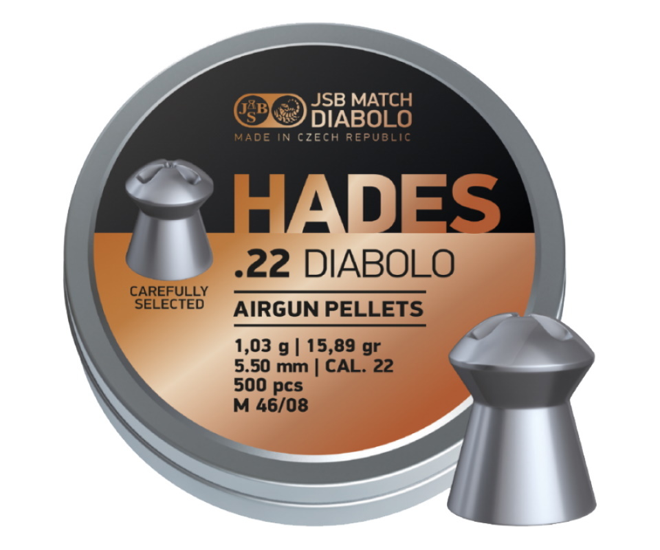 Пули для пневматики JSB HADES 22 Diabolo 5.5mm 1.03g(500шт/уп)