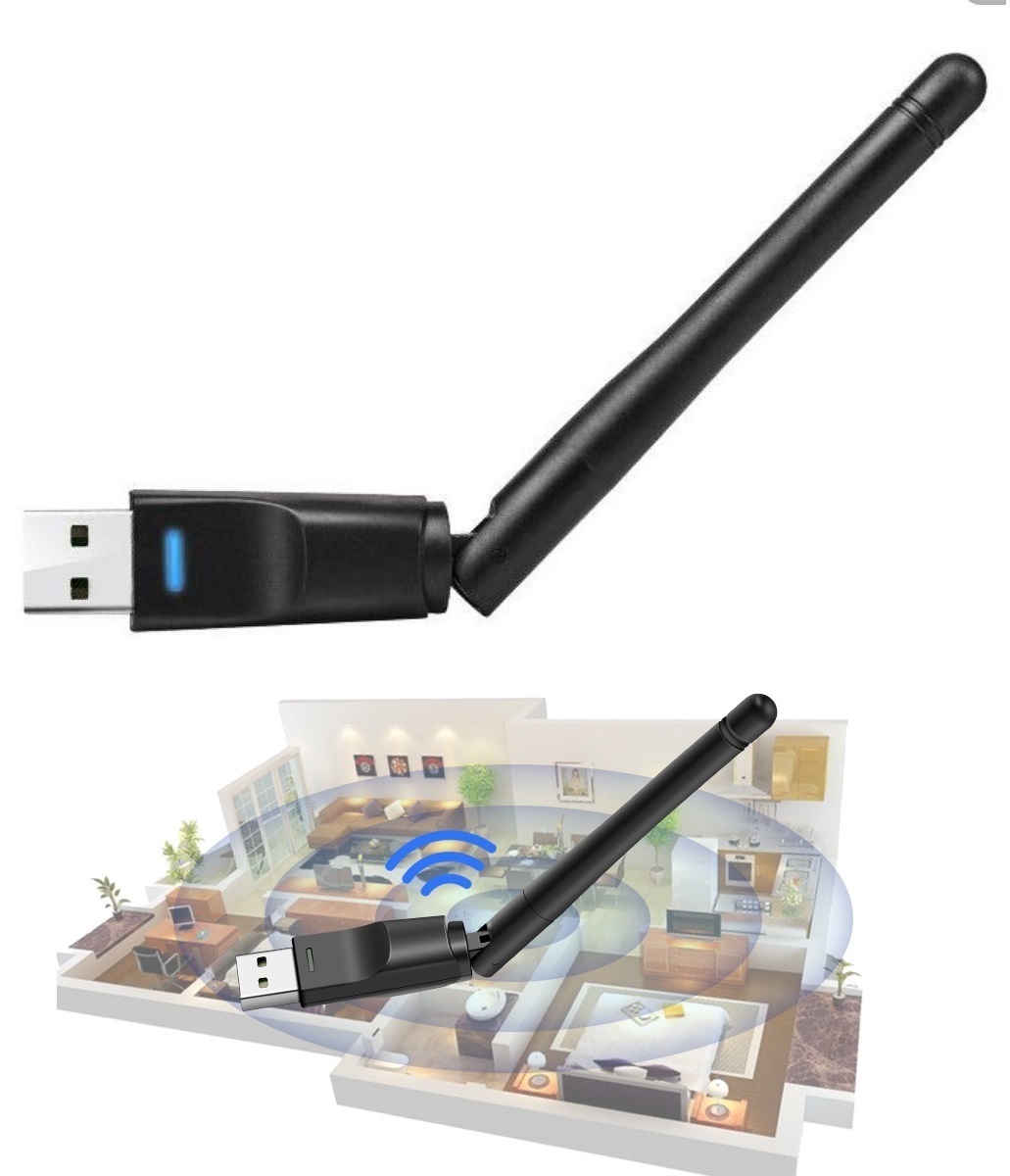 WiFi адаптер беспроводной с внешней антенной 5 dBi для приставок DVB-T2 ...
