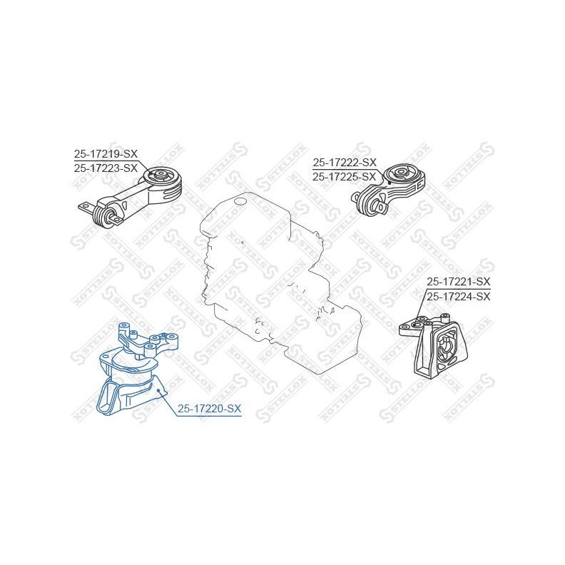 подушка двигателя передняя Honda Civic FD 2006-2012 2517220SX