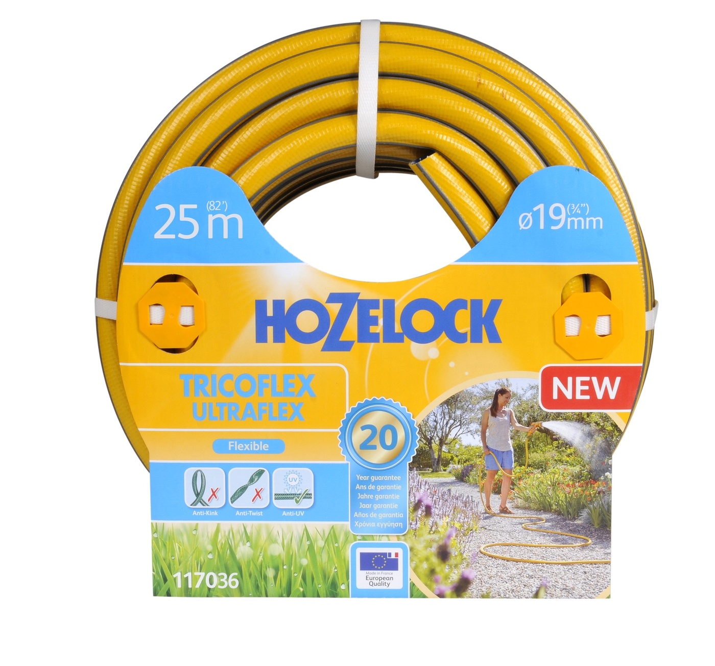 Шланг для полива HoZelock "Tricoflex Ultraflex" 117036, 3/4" 25 м