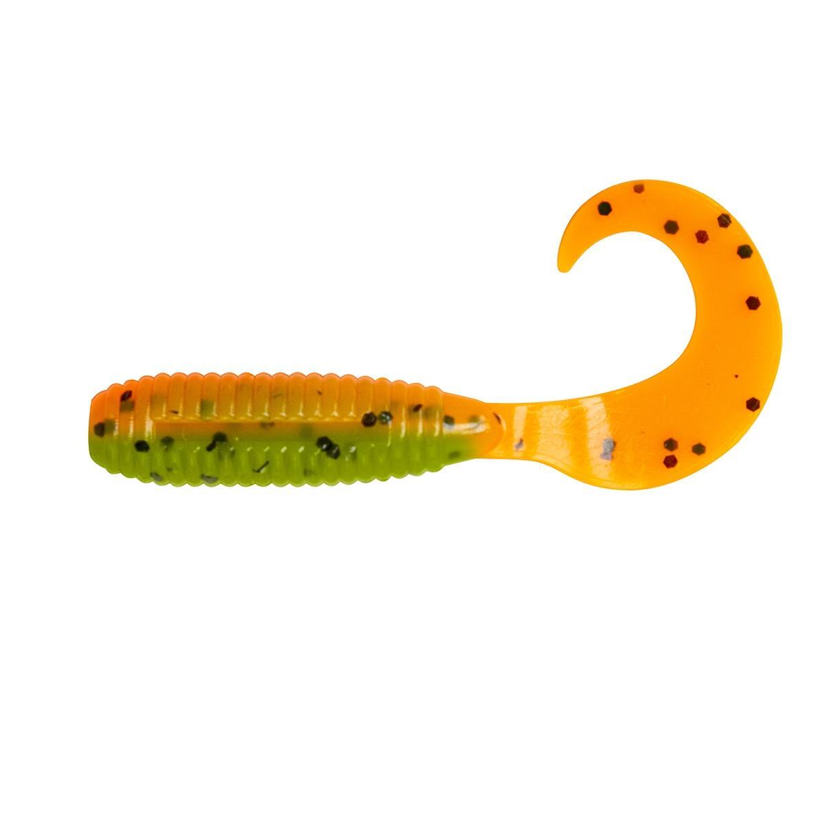 Твистер Helios Тiny Credo 1,55/4 см Pepper Green Orange 12шт.