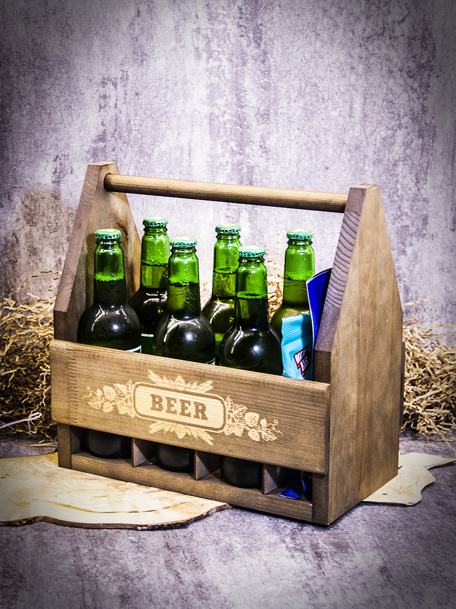 Ящик для пива ReVarg "Beer" подарочный / ящик для пивных бутылок ...