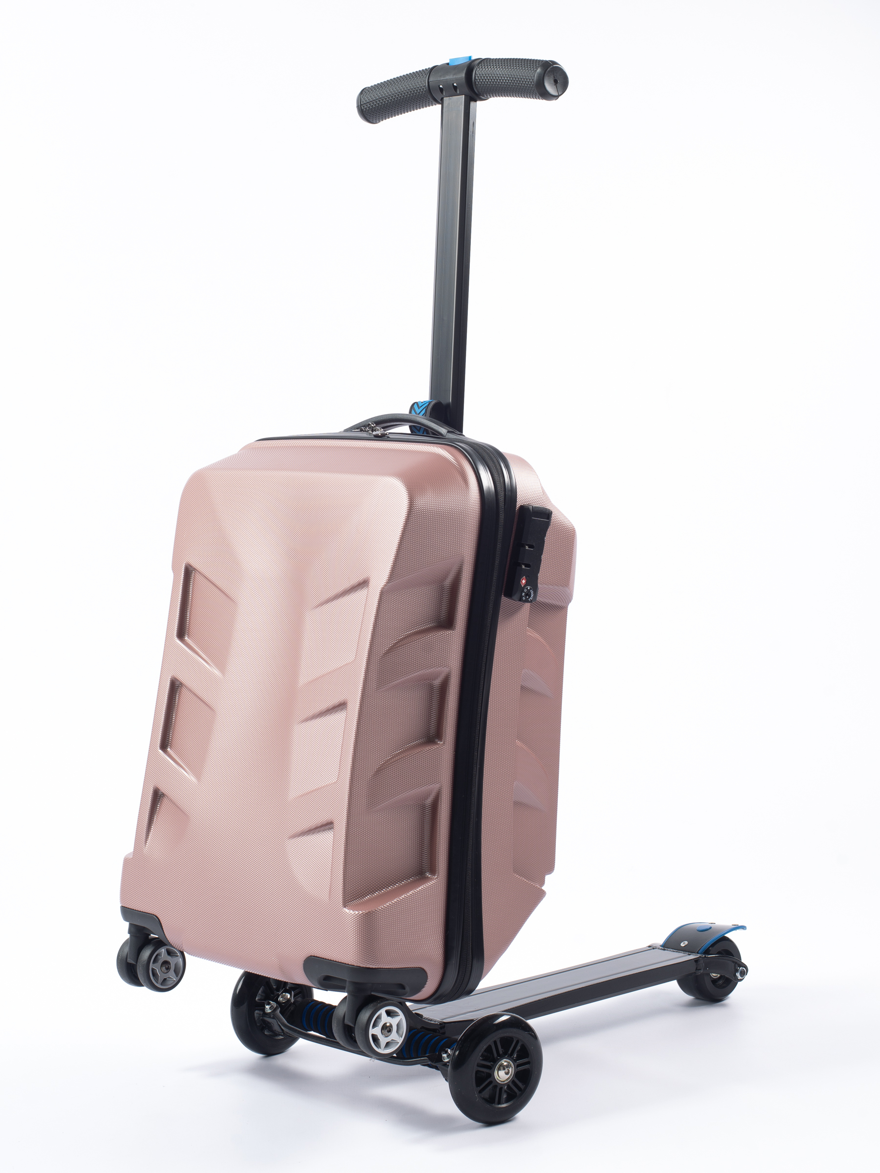 Чемодан-самокат Intel Travel Traveler pink (розовый), Пластик, 55 см ...