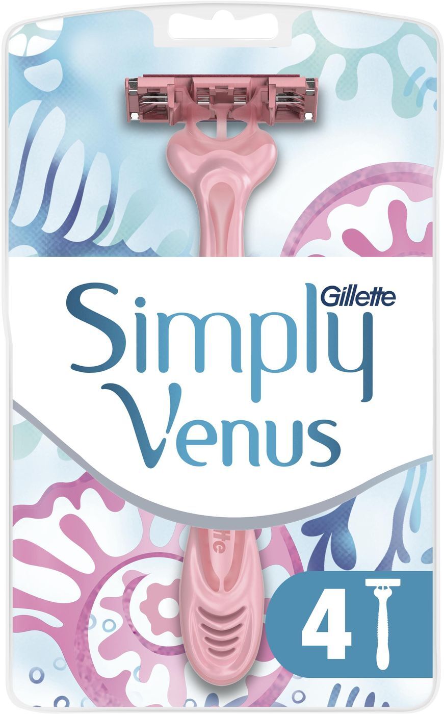 Одноразовая женская бритва Gillette Venus 3, 4 шт — купить в интернет ...