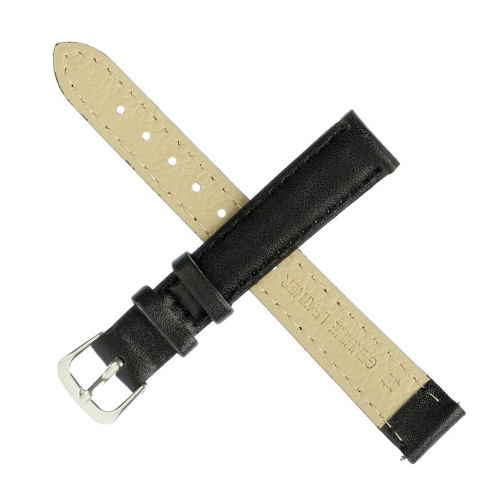 Ремешок для часов, кожаный, 14 мм, гладкий