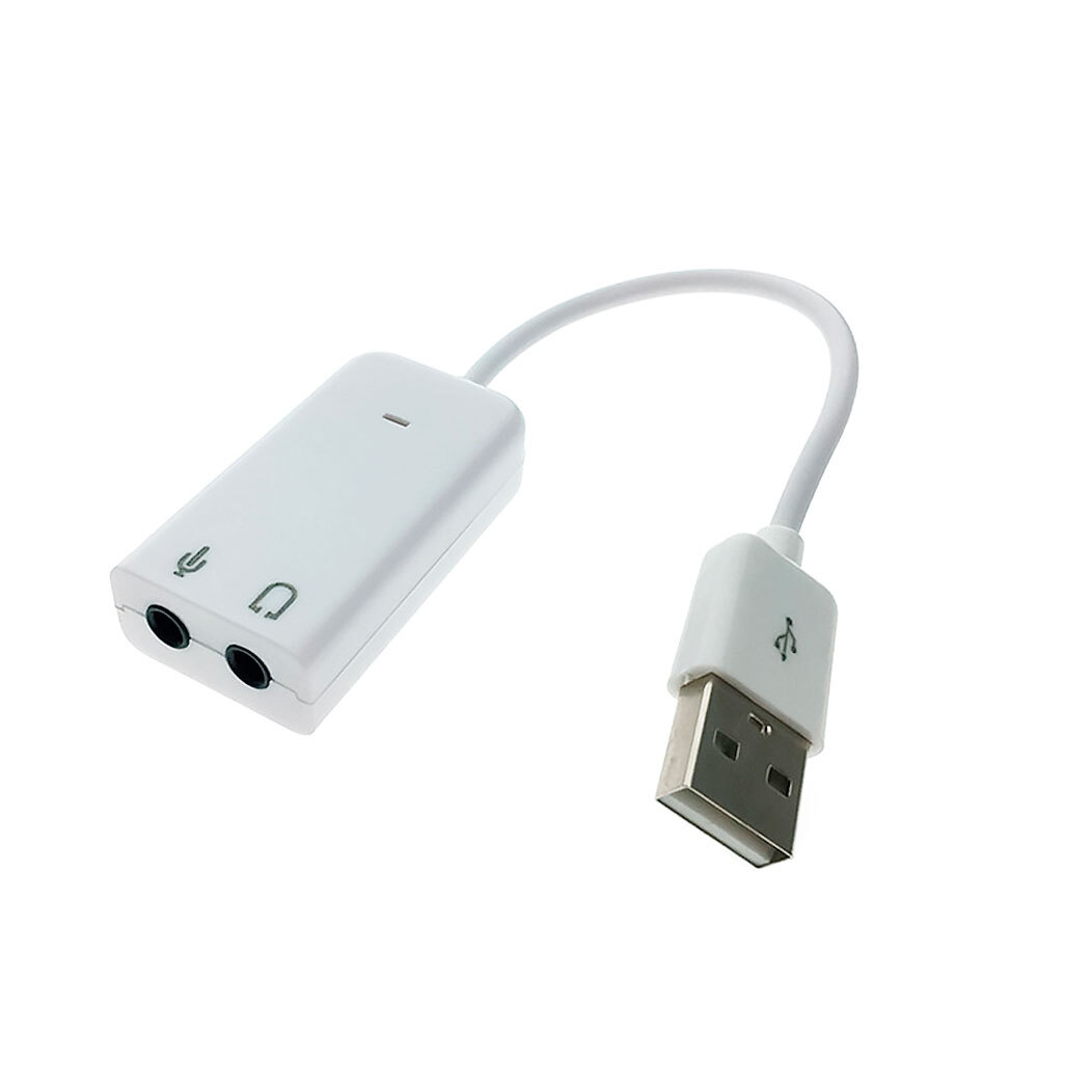 Переходник USB jack 3.5 мм с двумя разъемами для микрофона и наушников