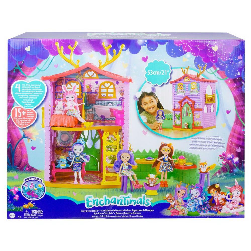 Игровой набор Mattel Enchantimals Домик Данессы Оленни ( обновленная  версия) - купить с доставкой по выгодным ценам в интернет-магазине OZON  (546553160)