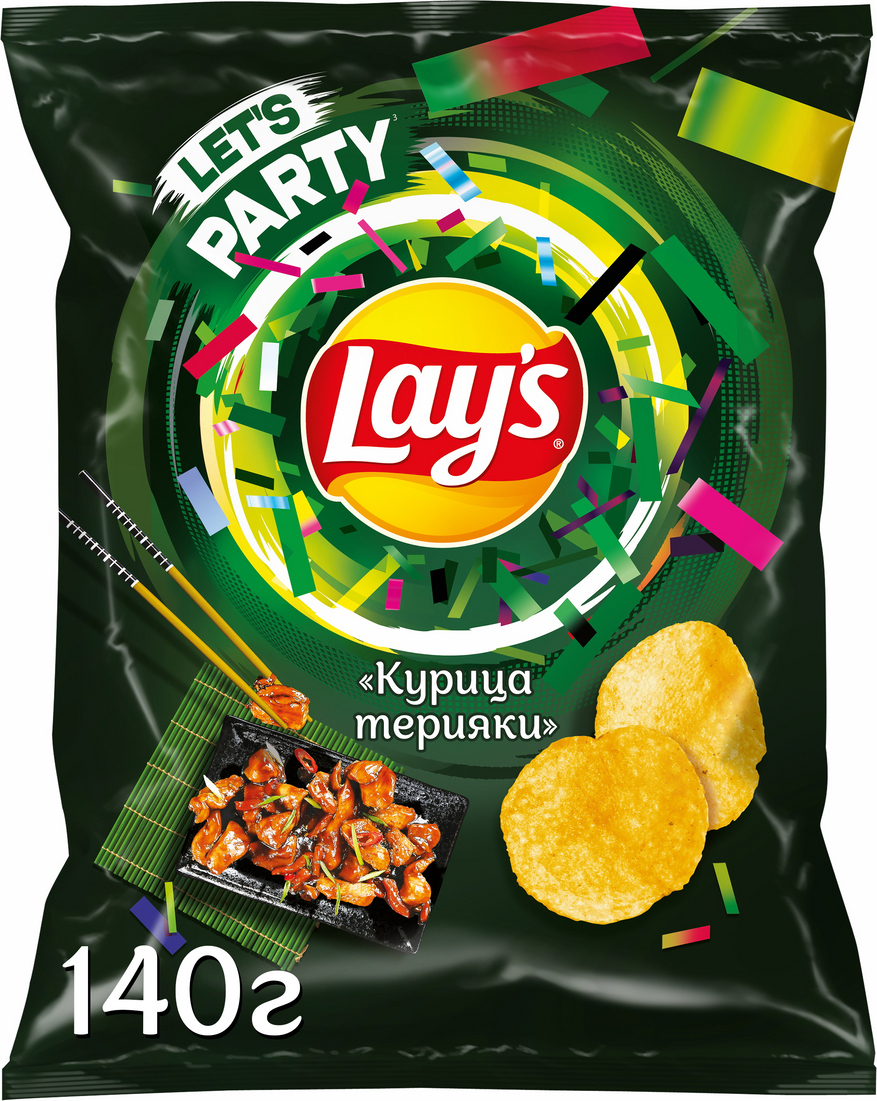 Чипсы картофельные Lay's Курица-Терияки, 140 г - купить с доставкой по ...