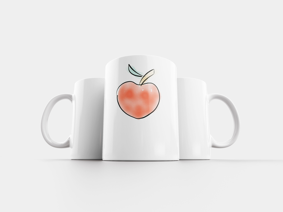 Apple cup. Чашка с яблоком.