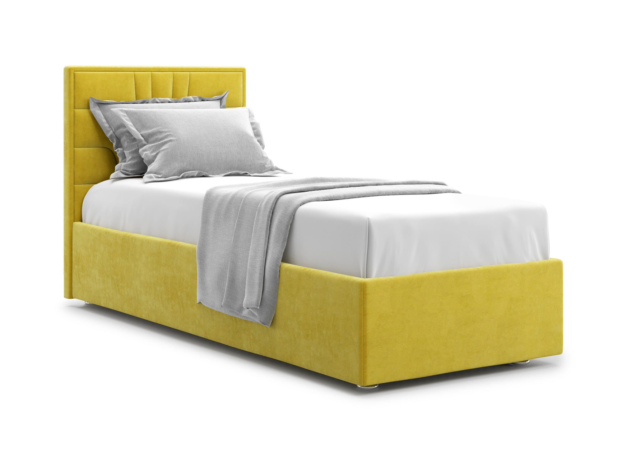 Кровать 90х200 с подъемным механизмом желтая