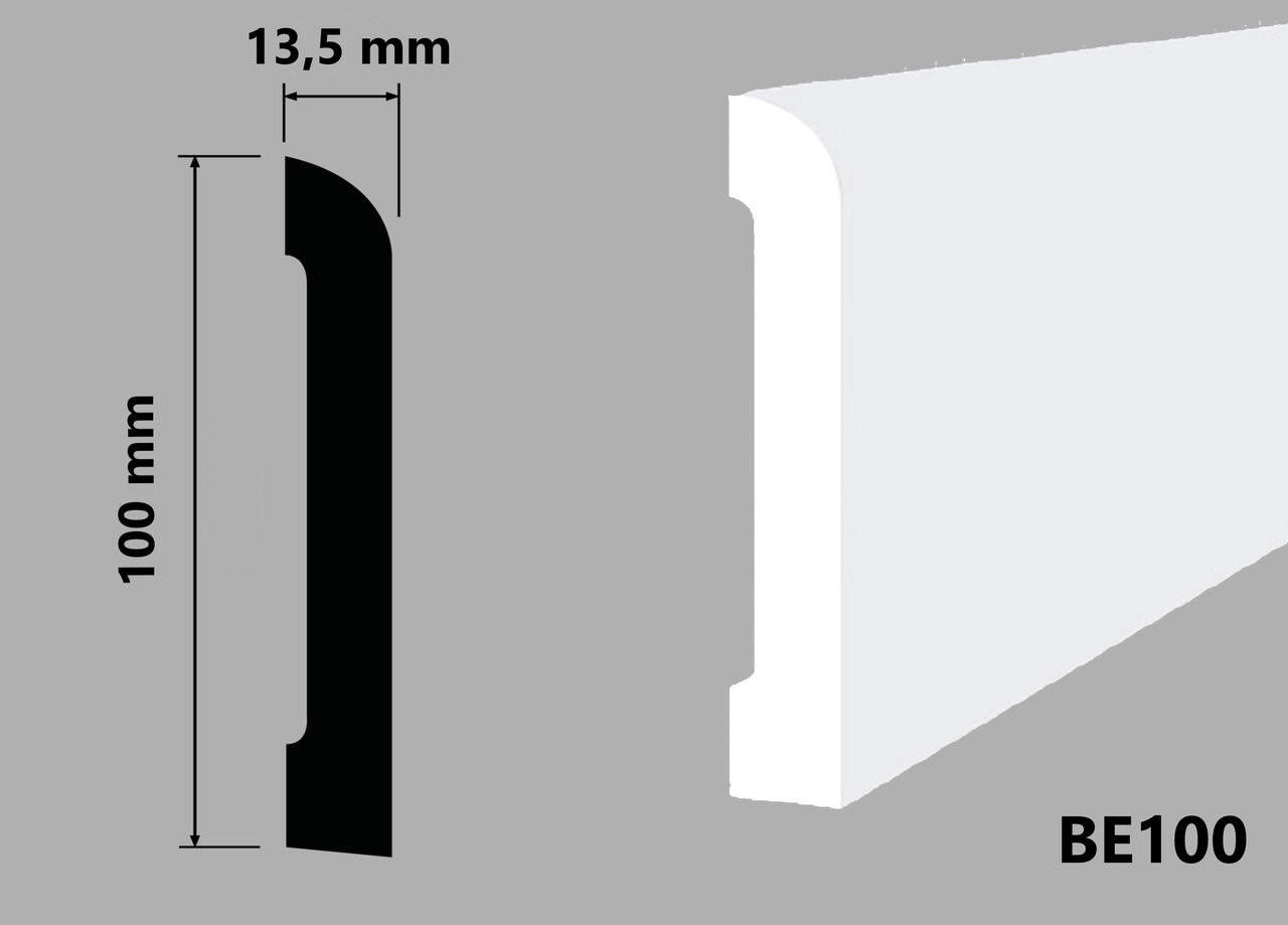 Плинтус из полистирола hiwood (Art. Вe100), высота 100мм