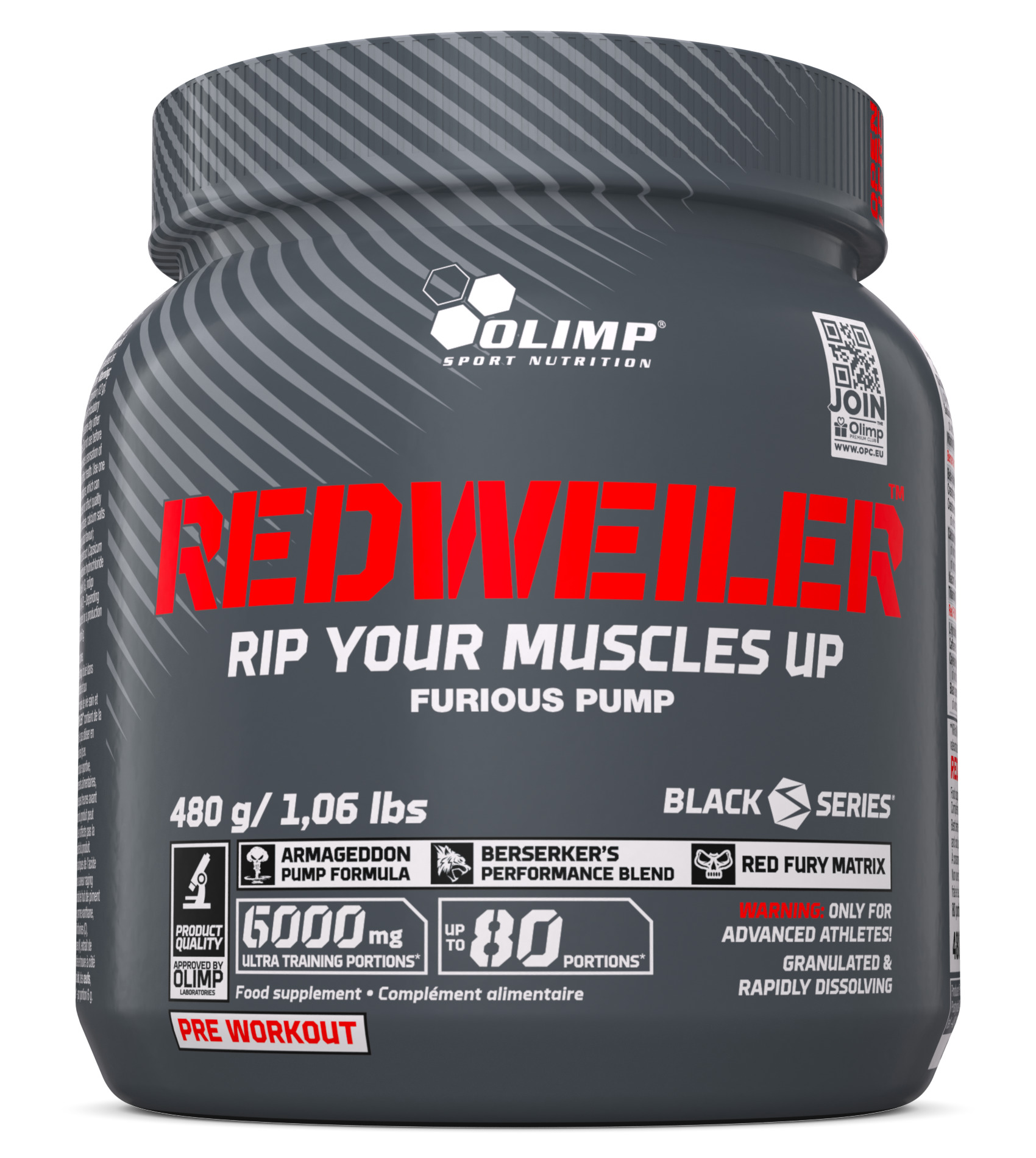 Предтренировочный комплекс Olimp Sport Nutrition Redweiler 480 г апельсин