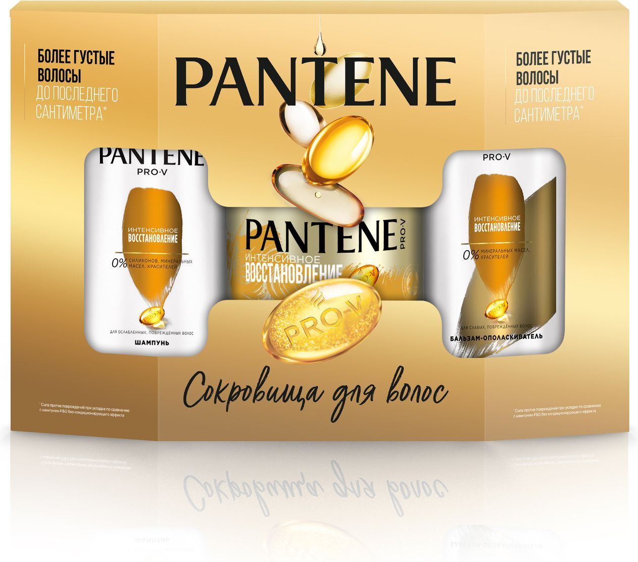 Подарочный набор PANTENE Pro-V Интенсивное восстановление: Шампунь, 250 мл + Маскадля волос, 300 мл + Бальзам-ополаскиватель, 200 мл