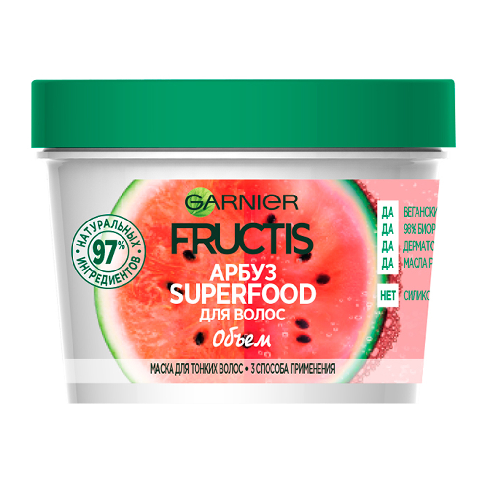 Garnier Маска для волос Fructis SUPERFOOD АРБУЗ, 390мл — купить в ...