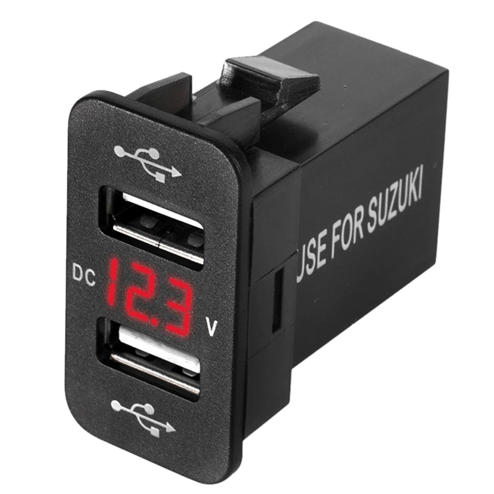 12V-24V Автомобильное зарядное устройство Dual USB Charger с красным ...
