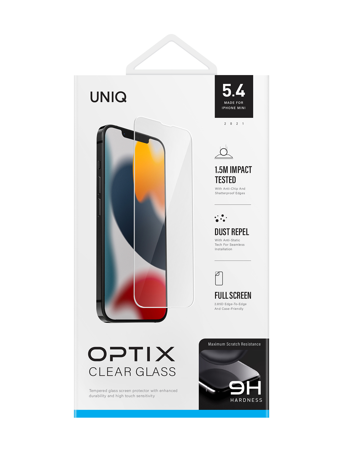 Стекло Uniq для iPhone 13 mini OPTIX Clear