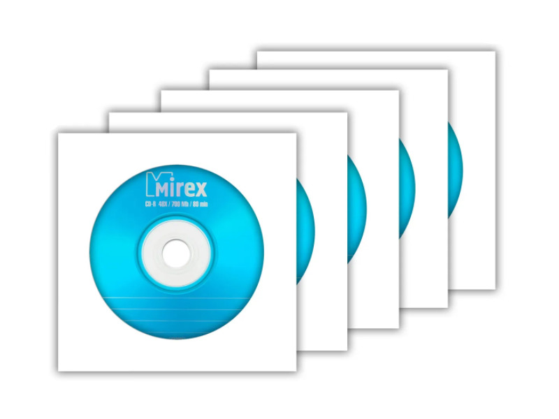 Mirex Диск для записи CD-R, 700 МБ, 5 шт