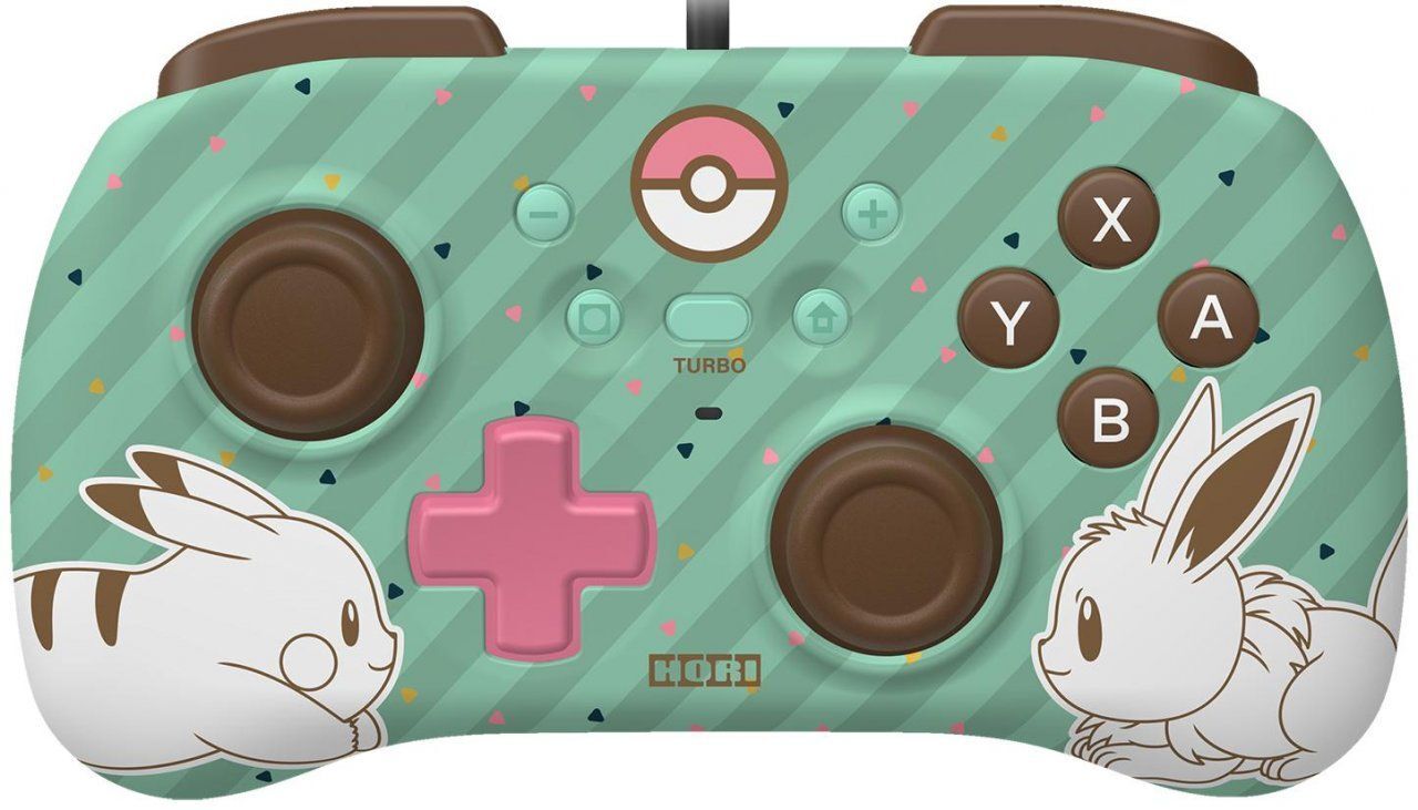 Hori Геймпад проводной Покемон (Pokemon) (NSW-279A) Зеленый (Green) (Switch), зеленый