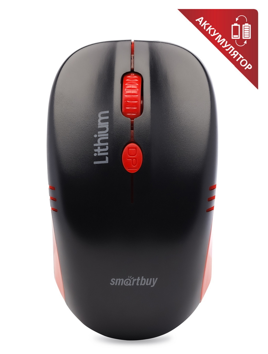 Мышь беспроводная SmartBuy SBM-344CAG SBM-344CAG-KR, черный, красный ...