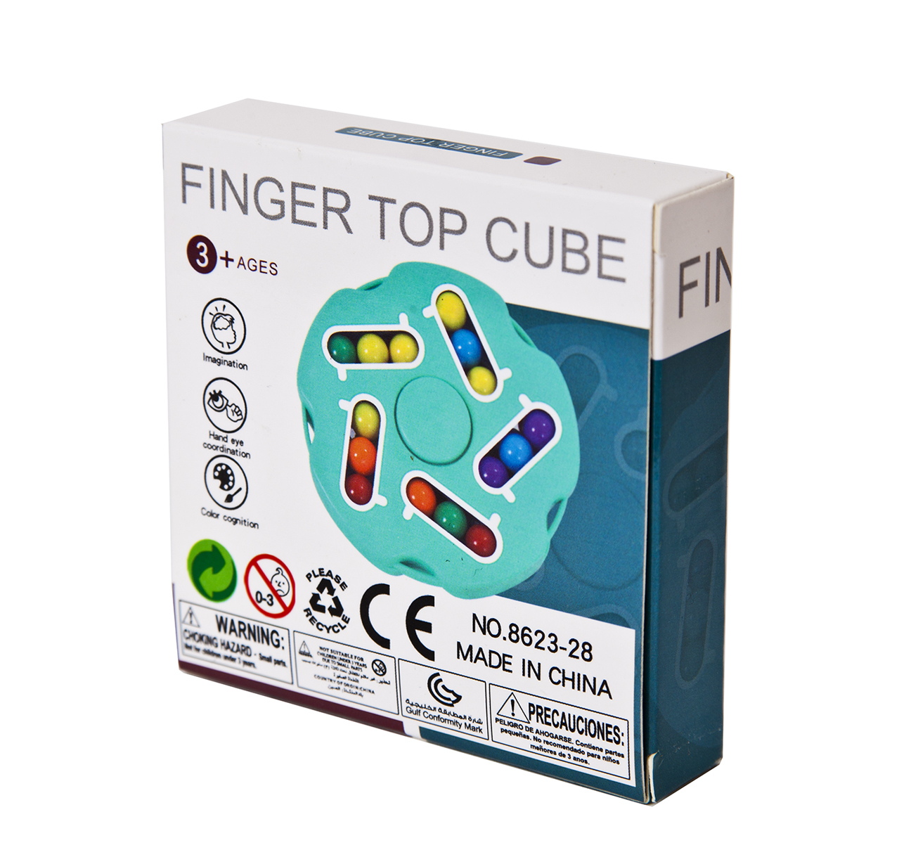 Антистрессовая игрушка Спиннер / Finger Top Cube Spinner green