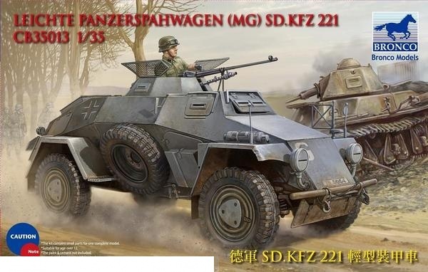 Сборная модель Bronco Models CB35013 Sdkfz 221 Armored Car Масштаб 1/35