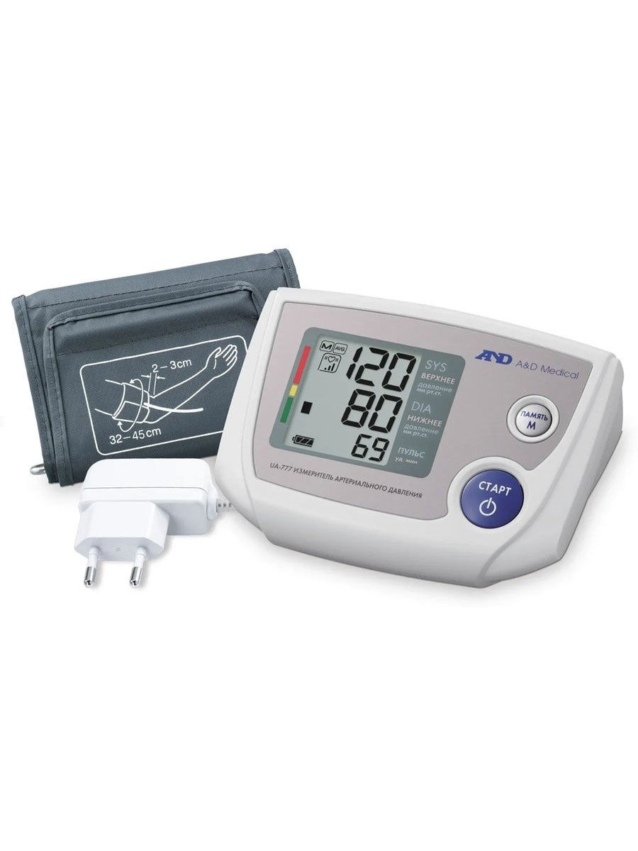 A&D Тонометр автоматический с адаптером и большой манжетой 32-45 см UA ...